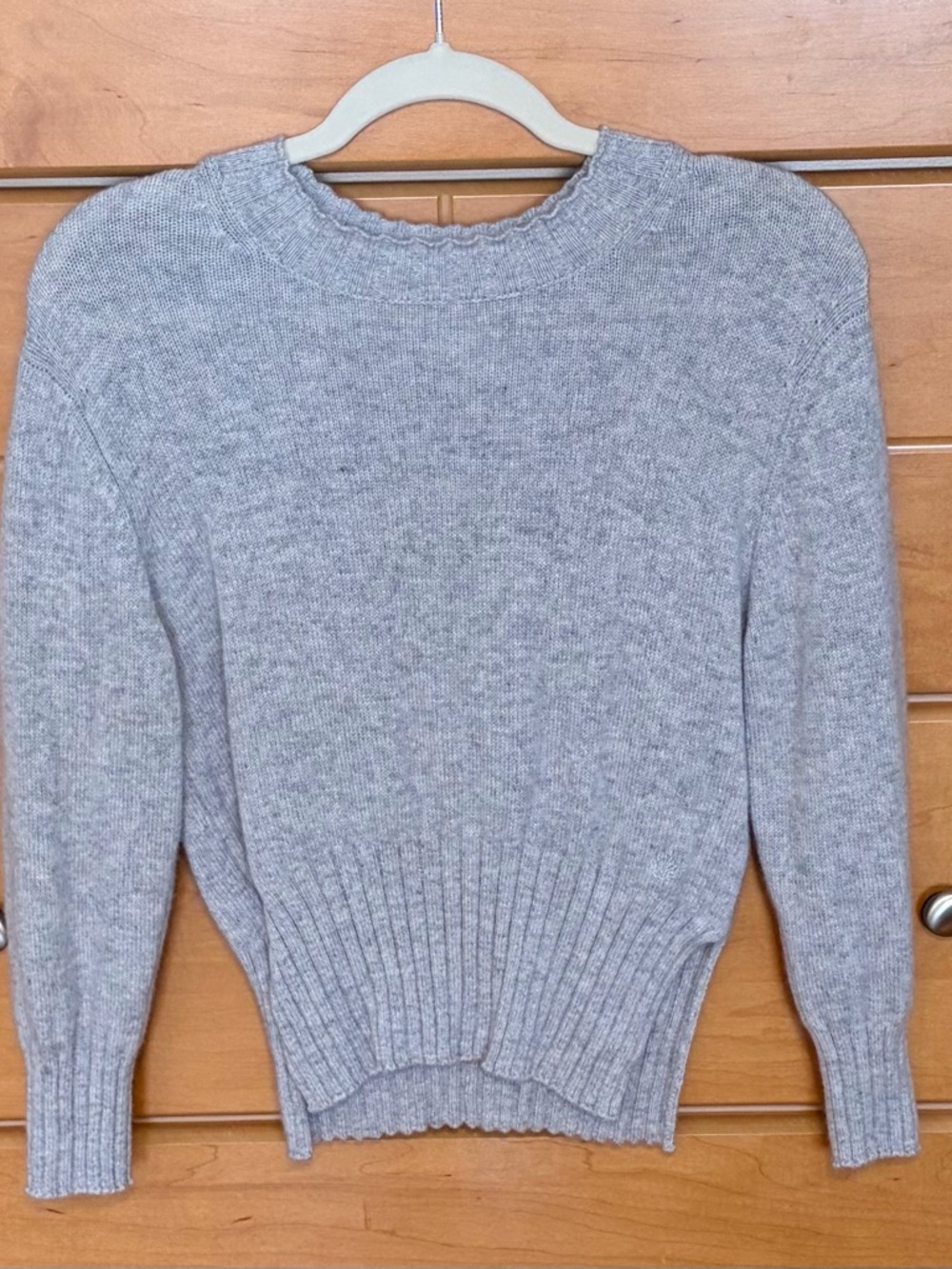 Loulou Studio Heather Gray 100% Cashmere Crewneck Sweater